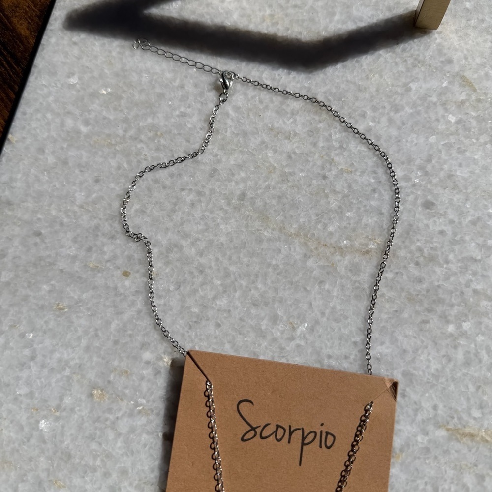 Silver Scorpio Zodiac Constellation Necklace - Picture 4 of 4